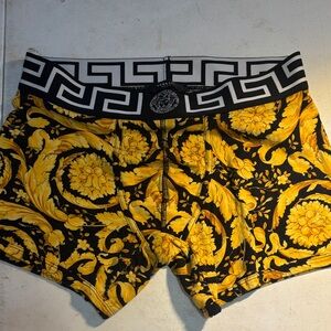 Versace Baroque Yellow and Black men Shorts